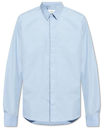 Ami Paris Cotton Shirt, - Blue
