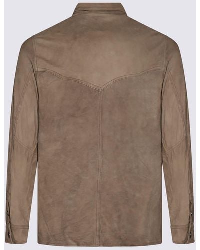 Giorgio Brato Leather Western Jacket - Brown
