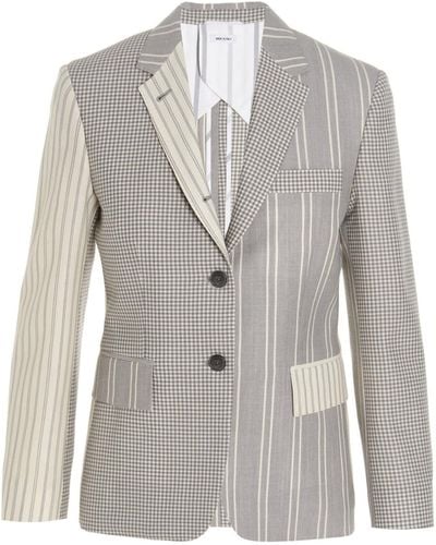 Thom Browne Patchwork Blazer Jacket - Gray