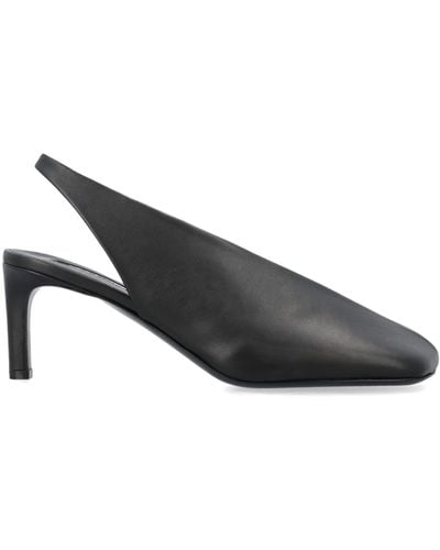Jil Sander High-heeled Slingback Pumps - Black