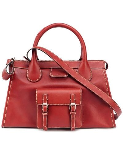 Chloé Chloe' Edith Leather Tote Bag - Red