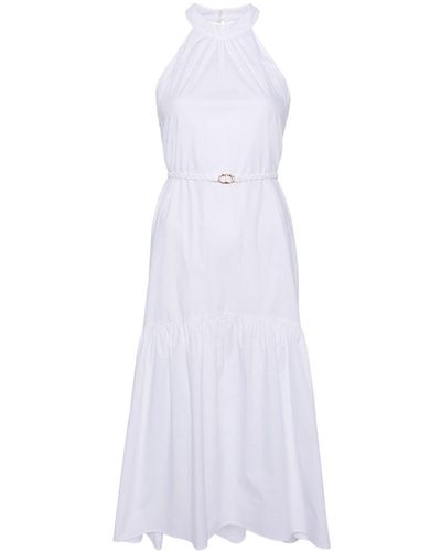 Twin Set Halter Neck Long Dress - White