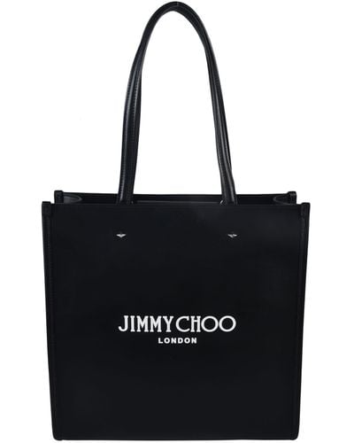 Jimmy Choo Logo Printed Tote - Black