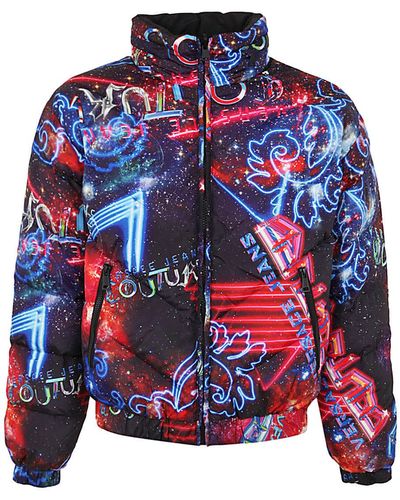 Versace Galaxy Revers Outerwear Jacket - Red