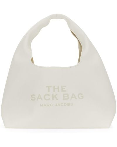 Marc Jacobs 'The Sack' Shoulder Bag With Embossed Logo - White