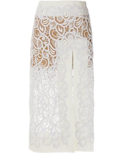 Ermanno Scervino Lace Longuette Skirt Skirts - White