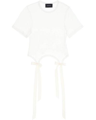 Simone Rocha Easy T-shirt With Bow Tails - White