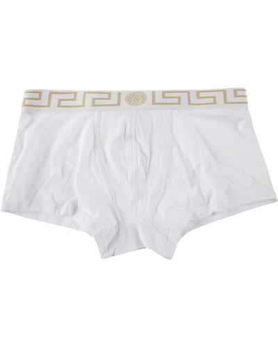 Versace Low Rise Logo Boxer Shorts - White