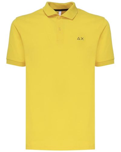 Sun 68 Polo T-shirt In Cotton - Yellow