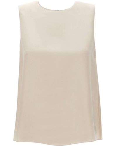 Theory Straight Shell Silk Top - White