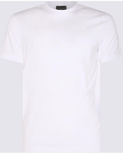 Giorgio Armani Viscose Blend T-Shirt - White