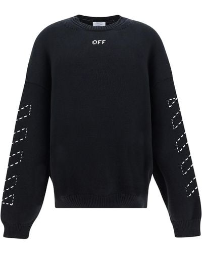 Off-White c/o Virgil Abloh Stitch Arrows Diags Knit Sweater - Black