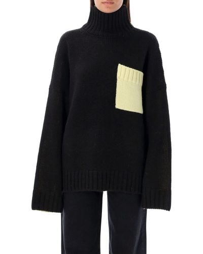 JW Anderson High Neck Knit Sweater - Blue