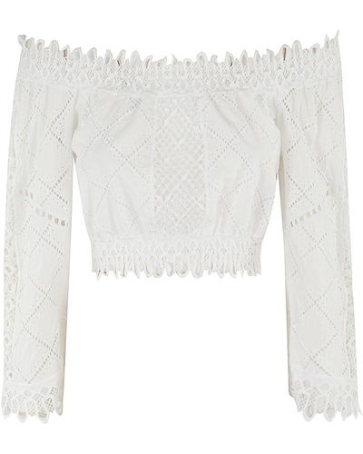 Temptation Positano Crop Top - White