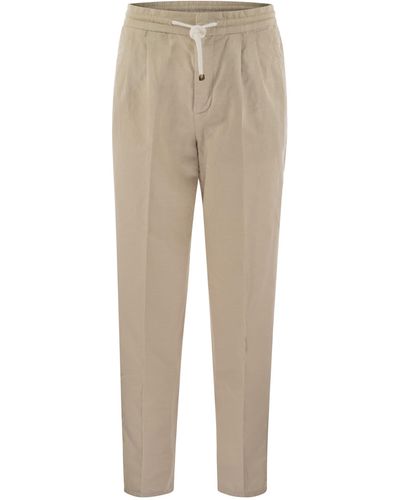 Brunello Cucinelli Leisure Fit Trousers - Natural
