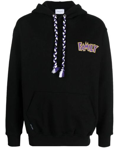 FAMILY FIRST  Milano Black Cotton Hoodie