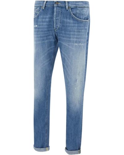 Dondup George Cotton Denim Jeans - Blue