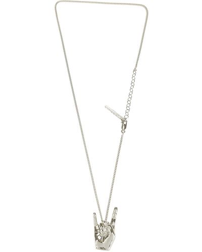 Y. Project Mini Rock On Pendant Necklace - White