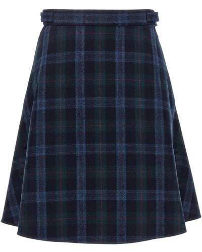Thom Browne Check Skirt Skirts - Blue