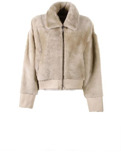 Hiso Beige Gaia Sheepskin Jacket - Natural