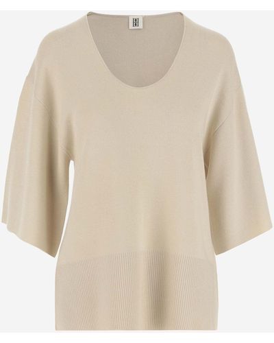 By Malene Birger Pullover Made Of Lyocell - Natural