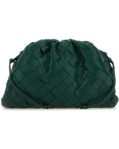 Bottega Veneta Bottle Green Nappa Leather Mini Pouch Crossbody Bag