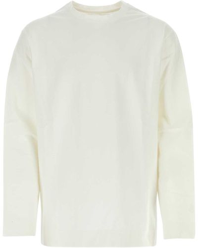 Jil Sander Stretch Cotton Oversize T-Shirt - White
