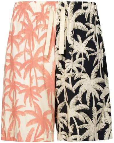 Palm Angels Viscose Bermuda Shorts - Multicolor