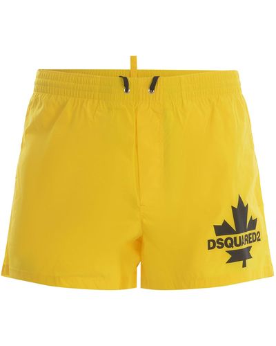 DSquared² Swimsuit Made Of Nylon - Yellow