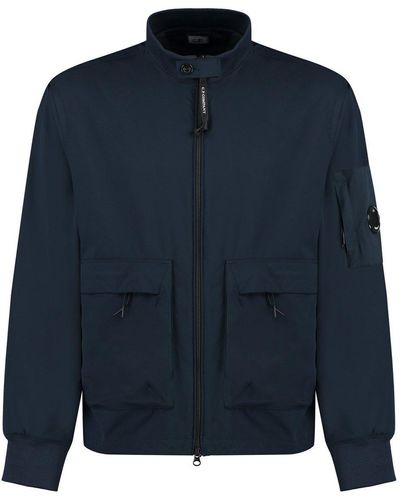 C.P. Company Mock Neck Zipped Jacket - Blue