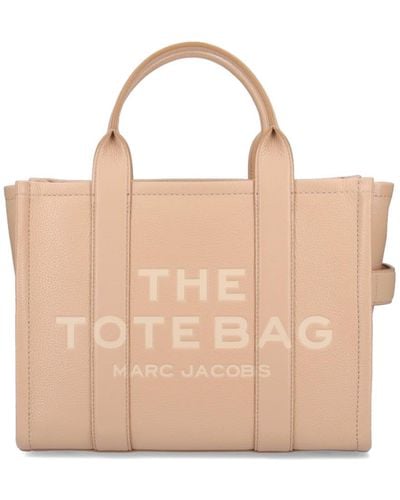Marc Jacobs The Tote Logo Debossed Toe Bag - Natural