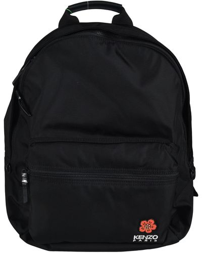 KENZO Logo Flower Backpack - Black