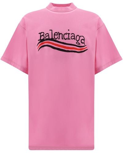Balenciaga Inside Out Cotton T-shirt - Pink