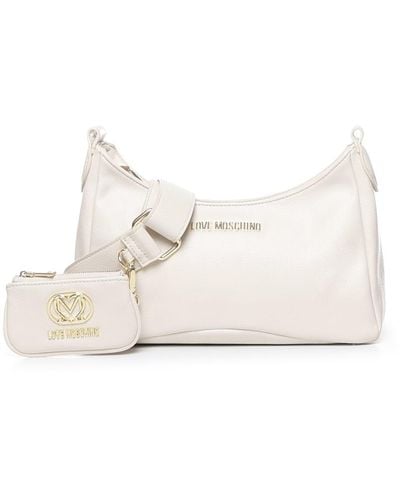 Love Moschino Shoulder Bag With Removable Coin Purse - White