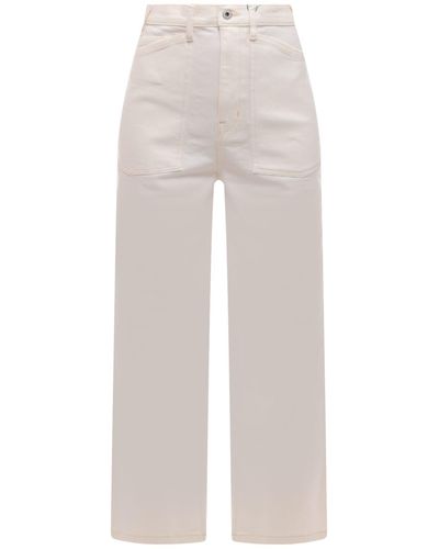 KENZO Cotton Drill Jeans - White