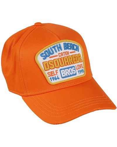 DSquared² Patched Baseball Cap - Orange