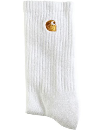 Carhartt Logo Cotton-blend Socks - White