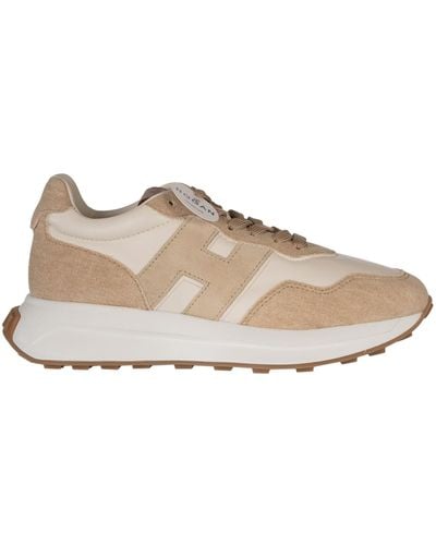 Hogan H641 H Patch Trainers - Natural