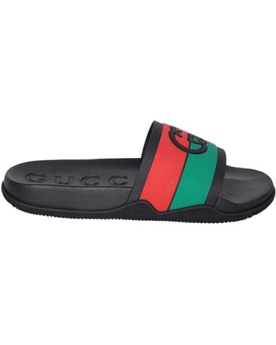 Gucci Gg Web Slider Sandals - Multicolor