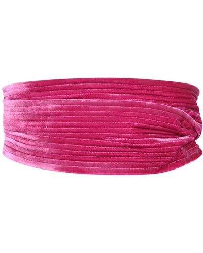 Pierre Louis Mascia Velvet Fuxia Belt - Pink