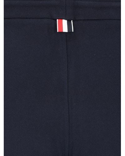 Thom Browne Logo Sport Shorts - Blue