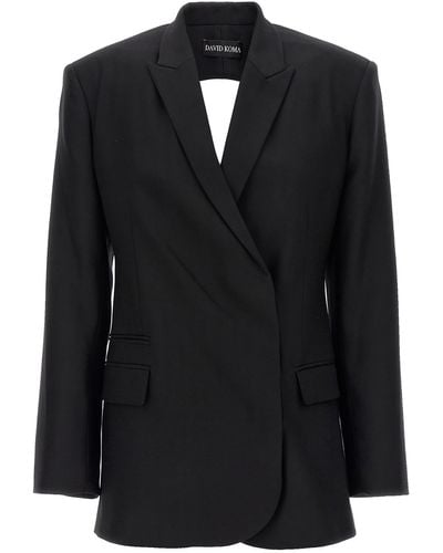 David Koma Cut-out Blazer Blazer And Suits - Black