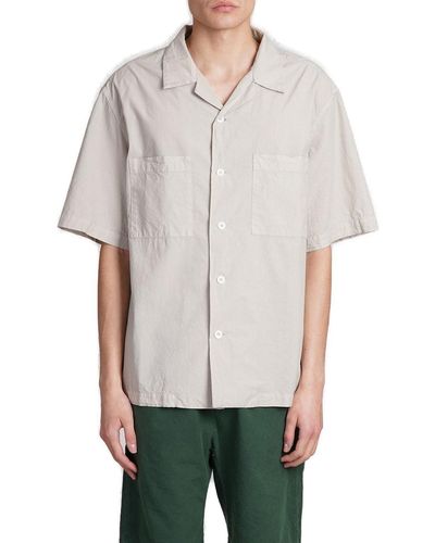 Barena Camp-Collar Short-Sleeved Shirt - Grey