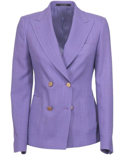 Tagliatore Double-Breasted Blazer - Purple