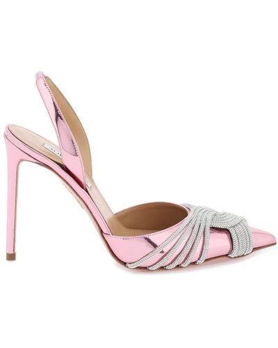 Aquazzura Gatsby Slingback Court Shoes - Pink