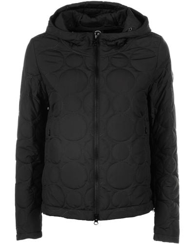 Colmar Jacket With Hood And Circular Quilting - Black