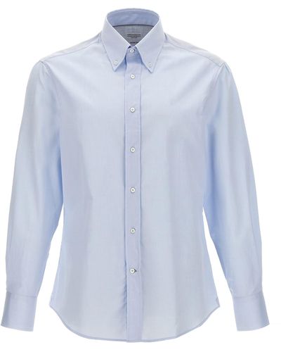 Brunello Cucinelli Cotton Shirt Shirt, Blouse - Blue