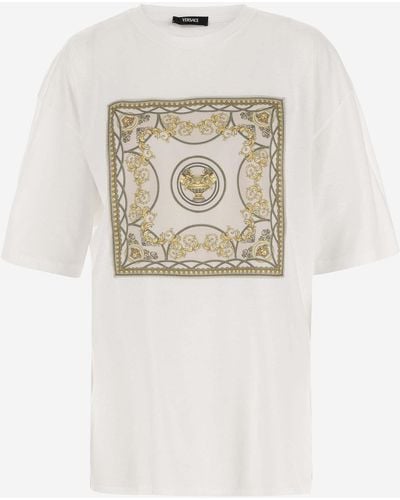 Versace La Coupe Des Dieux Cotton T-Shirt - White