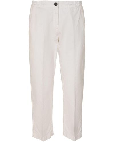 Massimo Alba Buttoned Classic Pants - White