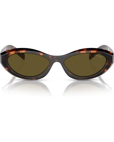 Prada Oval-frame Sunglasses - Green